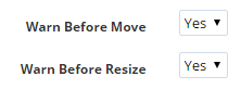 Warn Before Moving Events Settings