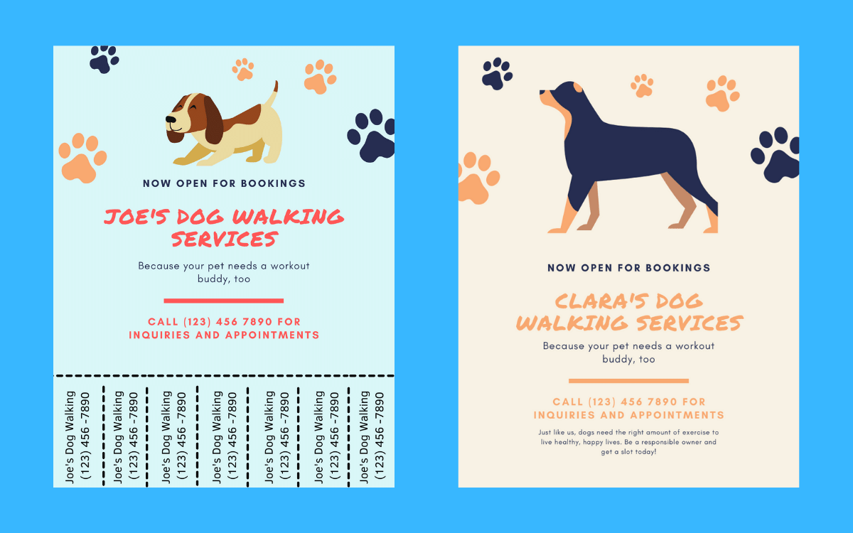 Two-flyers-for-dog-walkers